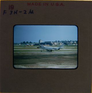 Vintage Kodachrome 35mm Slide Navy F 3h - 2m Mcdonnell Airplane Photo