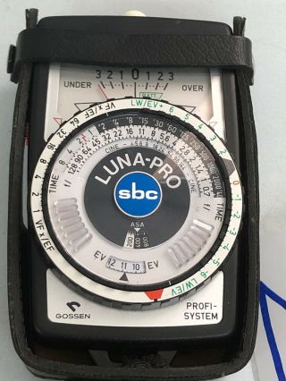 Vintage GOSSEN Luna - Pro SBC camera PROFI - SYSTEM Light Meter with Case MA16 3