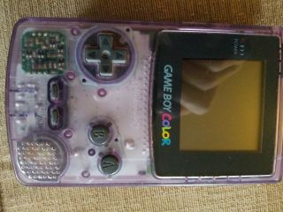 Vintage Game Boy Color Model Cgb - 001 Atomic Purple Fully And