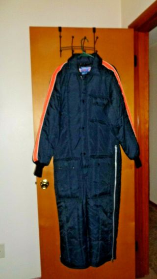 Vintage Chiller Killer Snowmobile Snow Ski Winter Warm Suit Large Midnight Blue
