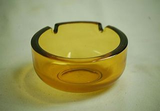 Old Vintage Ccc Round Yellow Glass Ashtray Tool Man Cave Continental Can Co.  Mcm