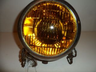 S & M Lamp Co.  No.  670 Early Fog Lamp Auto Light Amber/yellow Vintage