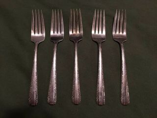 (5) Towle Sterling Silver.  Salad Forks.  Candlelight Pattern.  No Monogram.  6 - 1/2”
