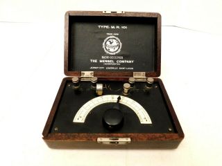 Vintage 1920s Mengel Miniature 6 X 4 X 2 Inch Old Antique Crystal Radio Receiver