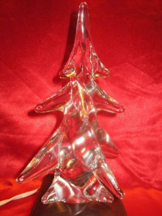 Gorgeous Vintage 8 " Crystal Clear Murano Art Glass Spiral Christmas Tree Lqqk
