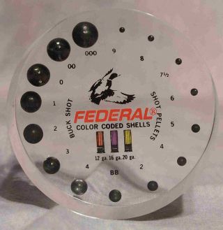 Federal Hunting Buck Shot Color Coded Shells Shot Pellets Acrylic Paperweight