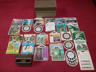 Vintage Sawyers View - Master & Case & Selection Of Reels - Gaf Corp - Usa
