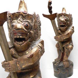 Keris Holder Hanuman Kris Pusaka Old Tribal Art Statue Spear Java Bali Indonesia