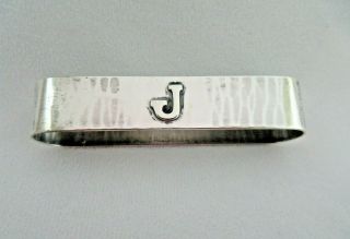 Kalo Arts & Crafts / Mission Style Sterling Silver Napkin Ring Mono " J "