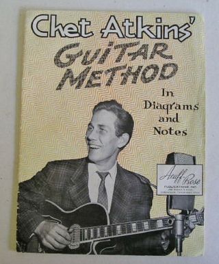 Vintage 1954 Chet Atkins Guitar Method In Diagrams And Notes Book Acuff Rose