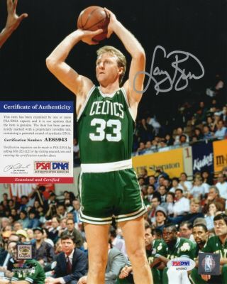 Larry Bird Boston Celtics Signed Autograph 8 X 10 Photo Psa Dna Ae65943