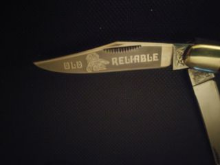 Vintage Old Reliable Handmade Folding Knife Bulldog Brand Solingen Germany