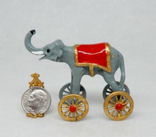 Vintage Victorian Elephant Riding Nursery Toy Dollhouse Miniature 1:12