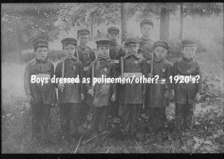 Vintage Photo Boys Dressed Up As Policemen? - 1920 
