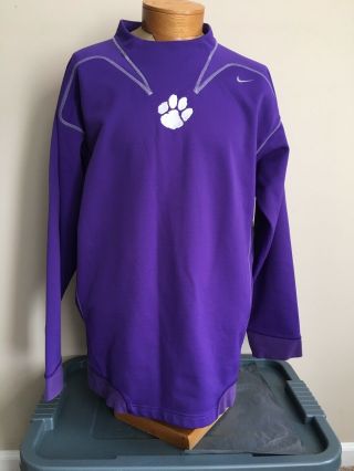Nike Team Fit Therma Clemson Tigers Purple Sweatshirt Men’s Sz Xl
