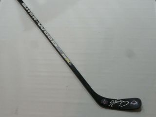 Joe Sakic Signed Hockey Stick Colorado Avalanche 1996 Stanley Cup Proof 1