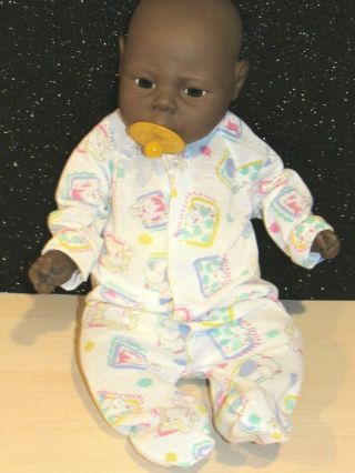 Vintage Newborn Baby Boy - African - American - W/paci - Anatomically Correct - Reborn