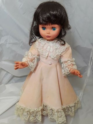 Furga Doll Vintage Brunette Circa 1960 17 " Tall