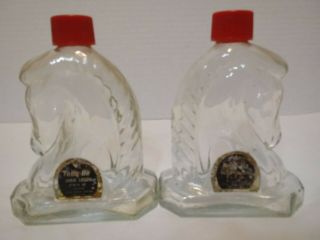 2 Vintage Lander Mac Gregor Tally - Ho Horse Figural Bottles Shave Lotion,  Cologne