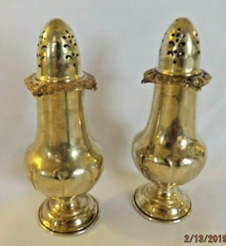 Wallace Grand Baroque Sterling Silver Pair Salt & Pepper Shakers