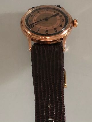Rare Vintage Gruen Precision Veri - Thin Solid Gold Men’s Wrist Watch 14k Gold
