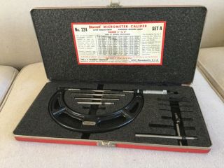 Vintage Starrett Micrometer Caliper No.  224 Set A