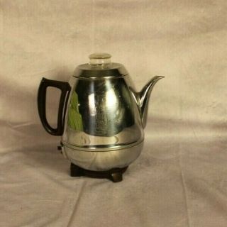 Vintage General Electric Percolator Ge 13p30 Pot Belly 8 Cup Chrome Coffee Maker