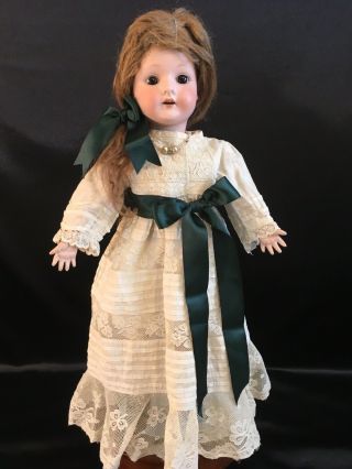 18 " Antique Cm Bergmann Walterhausen Bisque Head Doll
