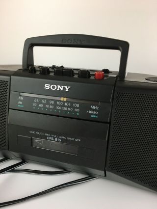 Vintage Sony Cfs - B15 Am/fm Radio/cassette - Corder Boom - Box Loud Compact