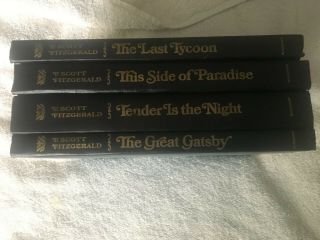 F.  SCOTT FITZGERALD - SET OF 4 - GREAT GATSBY - LAST TYCOON - TENDER IS THE NIGHT - THIS SI 2