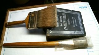 2 Natural Bristle Paint Brush S - W 3 In Paramount 1 1/4 In Vintage