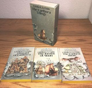 The Earthsea Trilogy Vintage Box Set Of 3 Paperbacks By Ursula K.  Leguin C.  1975