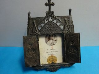 Antique Miniature Chapelle // 3.  Class Relic Saint Therese Of The Infant Jesus