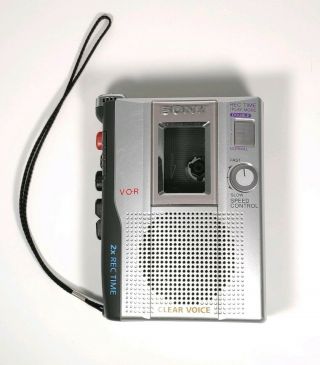 Vintage Sony Recorder Tcm - 200dv Cassette Tape Vor Voice Operated Recording