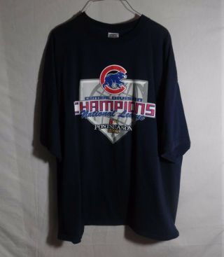 Chicago Cubs 2008 National League Central Div Champions Mlb Baseball Shirt 2xl