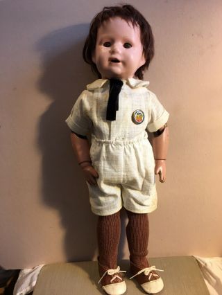 Antique Schoenhut Infant Doll With Sleep Eyes 17 " Tall