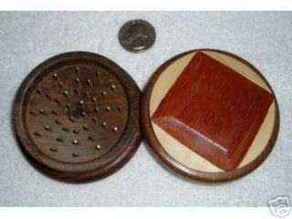 3 " Wooden Tobacco,  Herb,  Or Spice Grinder 3 - D Square