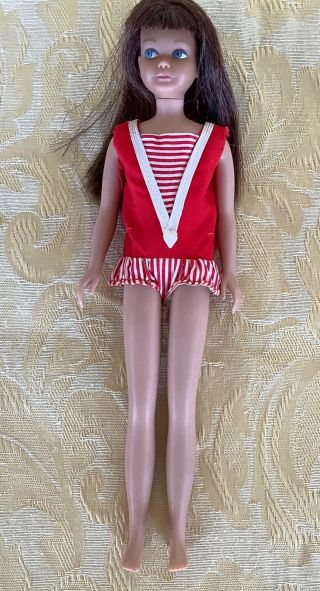 Gorgeous Vintage 1st Issue1964 Sl Skipper With Two Tone Hair,  Oss And Stand