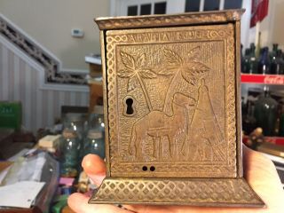 Antique Arabian Safe Cast Iron Still Bank