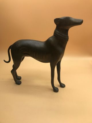 Vintage Bronze Tone Greyhound/whippet Dog Sculpture Art Deco Statue