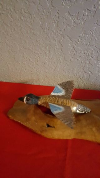Carl Christiansen Bluewinged Teal Duck Fish Decoy Lure Folk Art