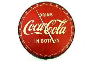 Vintage Drink Coca - Cola In Bottles 12 " Thermometer Needs Work