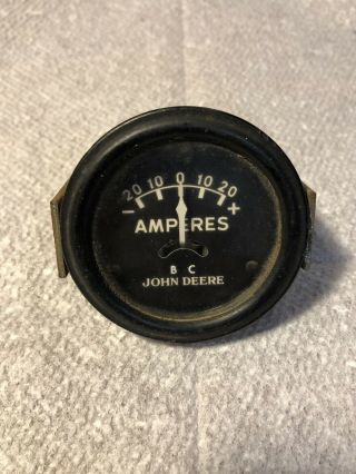 Vintage John Deere U.  I.  Ampere Gauge As Found