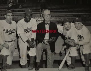 1947 Jackie Robinson [ Rookie ] - Pee Wee Reese Brooklyn Dodgers Nl 8x10 Photo