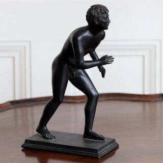 A 19th Century Italian Grand Tour Bronze,  A Running Man,  C.  1850.
