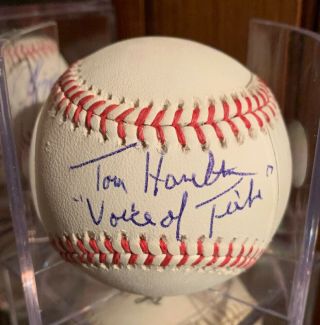 Tom Hamilton Signed Major League Baseball Cleveland Indians Voice Of The Tribe