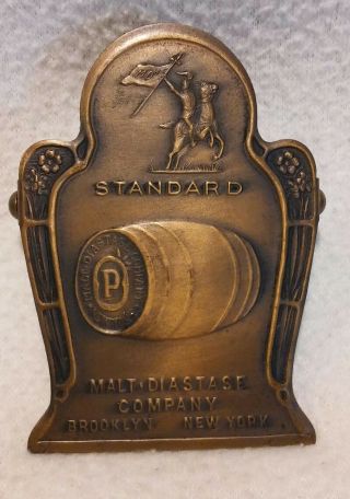 Vintage Standard Malt - Diastase Co.  Brooklyn York Advertising Paper Clip