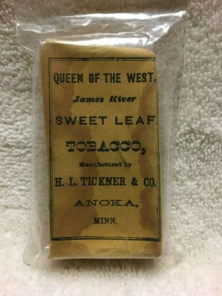 Queen Of The West James River Sweet Leaf Tobacco Plug H L Tickner & Co Anoka Min