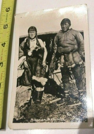 Vintage 1948 Siberian Eskimos Eskimo Real Photo Picture Postcard Mark Griffin 
