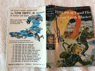 Tom Swift Jr.  5 " And His Atomic Earth Blast " W/dust Jacket Add 